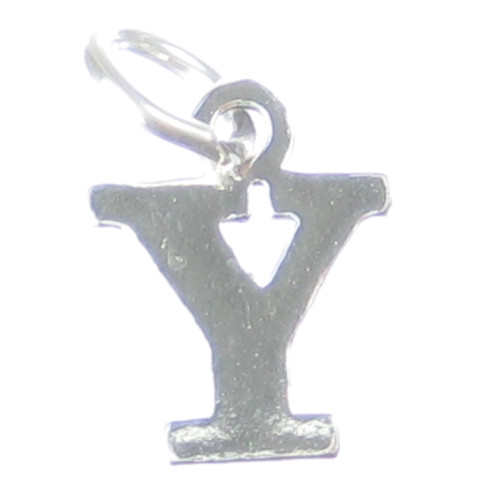 Letter Y Initial sterling silver charm .925 x 1 Letters charms Style 6