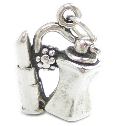 Lipstick and Atomiser sterling silver charm .925 x 1 Beauty charms