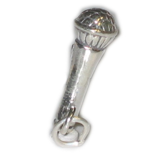Microphone sterling silver charm .925 x 1 Kareoke karaoke charms