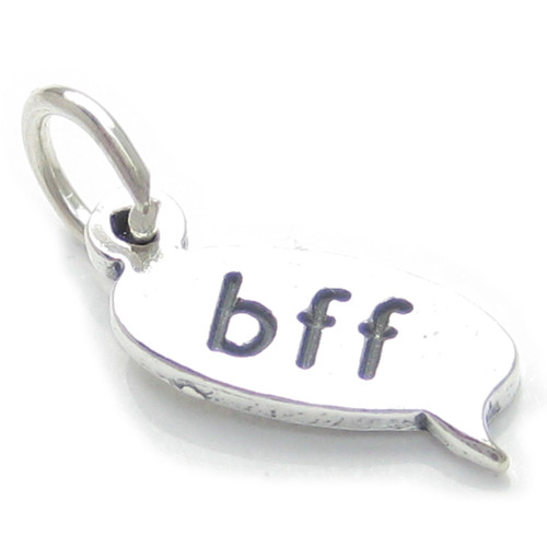 BFF text chat small sterling silver charm Best Friends Forever charms