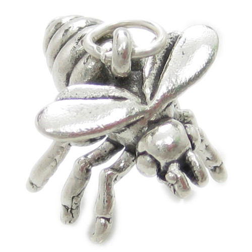 Bee sterling silver charm .925 x 1 Bees Insects Insect charms