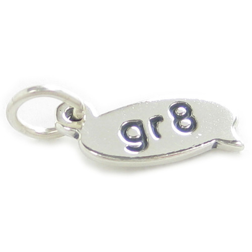 GR8 Great Text Chat sterling silver charm .925 x 1 SMS charms