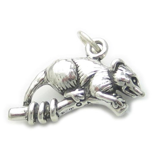 Opossum sterling silver charm .925 x 1 Opossums charms