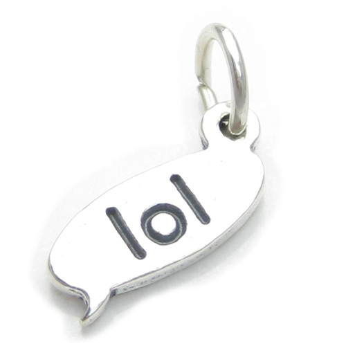 LOL Laugh Out Loud text chat sterling silver charm .925 x 1 SMS charms