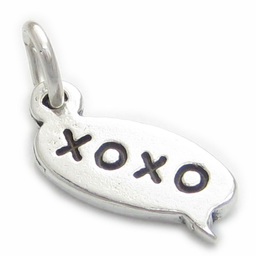 XOXO txt chat sterling silver charm .925 Hugs and Kisses charms