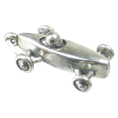 Racing Car Go Kart Soap Box Derby sterling silver charm .925 x 1