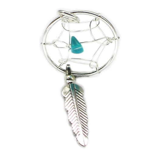 Dreamcatcher sterling silver charm .925 x 1 Dream Catcher pendants