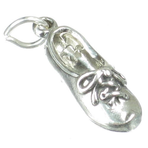 Tap shoe without taps sterling silver charm .925 x 1 Dancing charms