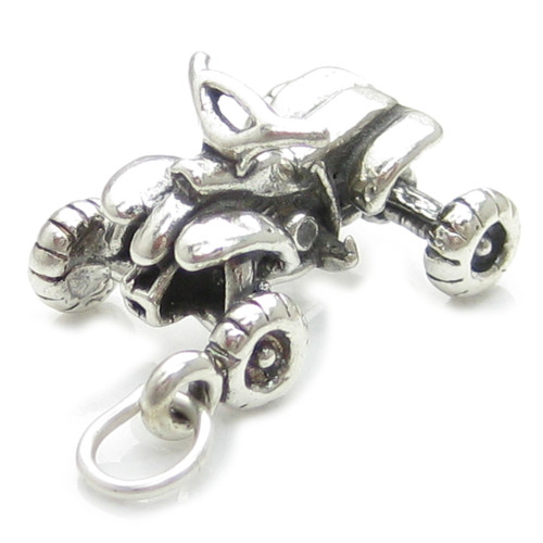 Quad bike 4 wheeler sterling silver charm .925 x 1 Quads Bikes charms
