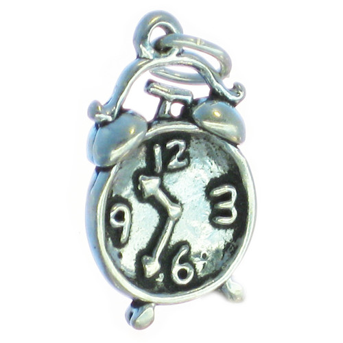 Alarm Clock sterling silver charm .925 Alarms Clocks charms