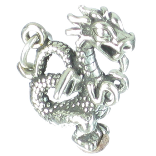 Dragon sterling silver charm .925 Dragons charms A1