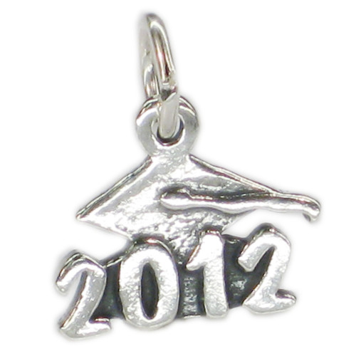 2012 Graduation Mortarboard strlng silver charm .925 x1 Graduate charms