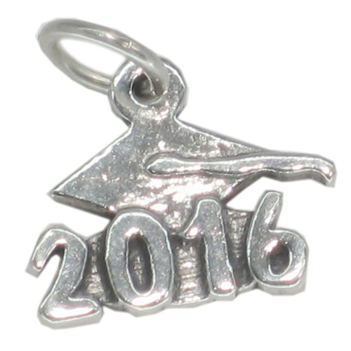 2016 Graduation Mortarboard strlng silver charm .925 x1 Graduate charms