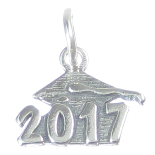 2017 Mortarboard Graduation strlng silver charm .925 x1 Graduate charms