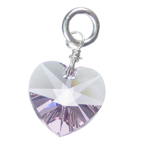 June Birthstone Crystal sterling silver charm .925 x 1 Birthstones