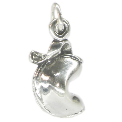 Fortune cookie sterling silver charm .925 x 1 Chinese Food charms