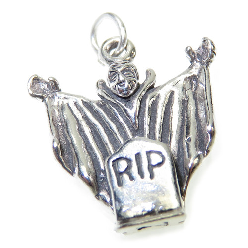 Dracula RIP sterling silver charm .925 x 1 Vampires charms