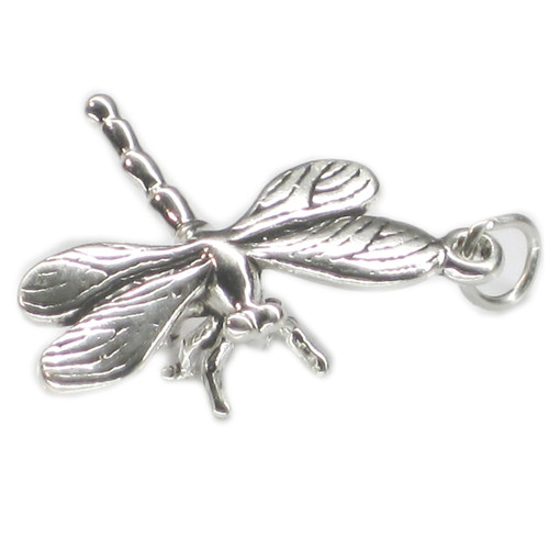 Dragonfly sterling silver charm .925 x 1 Dragonflies Dragon Fly charms