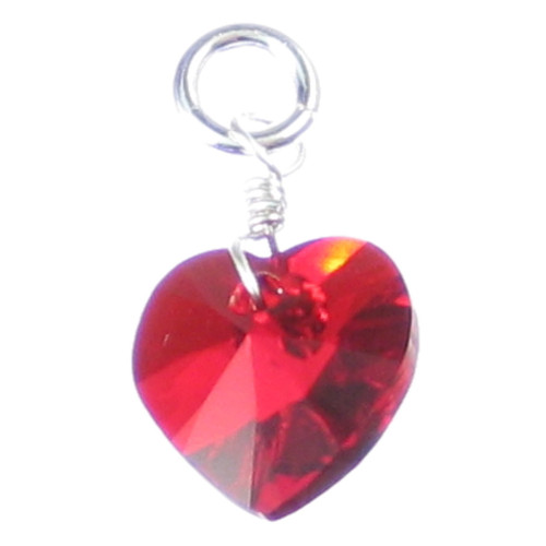 July Birthstone Crystal sterling silver charm .925 x 1 Birthstones