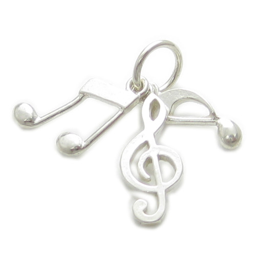Music Notes sterling silver charm .925 Musician Charms A1
