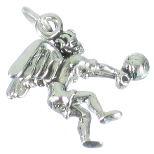 Volleyball Angel sterling silver charm .925 x 1 Volley Ball charms