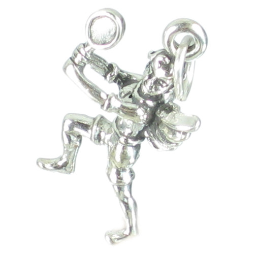 Tennis Angel sterling silver charm .925 x 1 Angels Protect charms