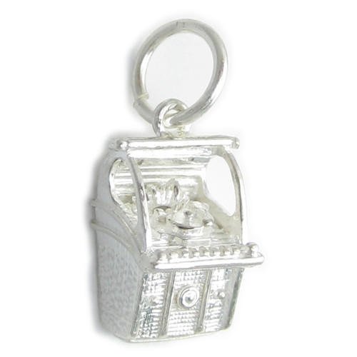 Jukebox sterling silver charm .925 x 1 Juke Box Music charms