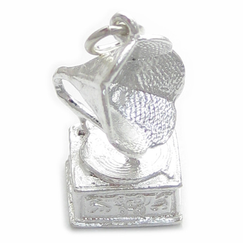 Gramophone sterling silver charm .925 x 1 Gramaphone music charms M