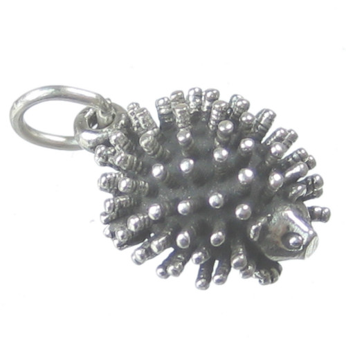 Hedgehog sterling silver charm .925 x 1 Hedgehogs Hedge Hog charms