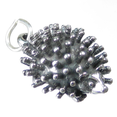 Hedgehog sterling silver charm .925 Hedge Hog Hedgehogs charms