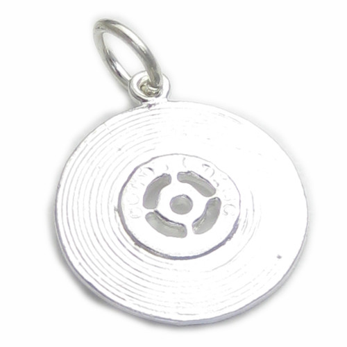 Record sterling silver charm .925 Records Music charms
