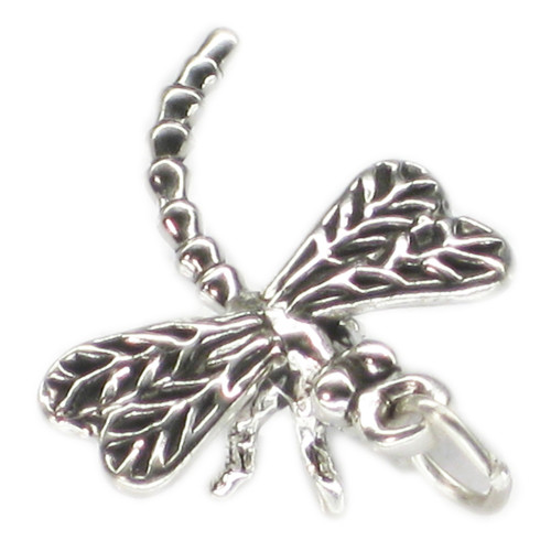 Dragonfly sterling silver charm .925 x 1 Dragonflies Dragon Fly charms A1