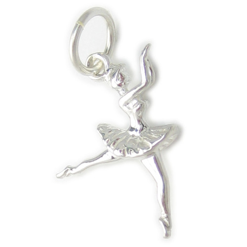 Ballerina sterling silver charm .925 x 1 Ballerinas Ballet charms -A58