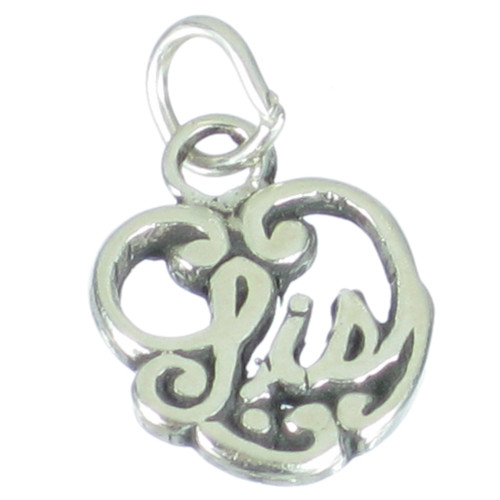 Sis sterling silver charm .925 x 1 Sister Sisters charms