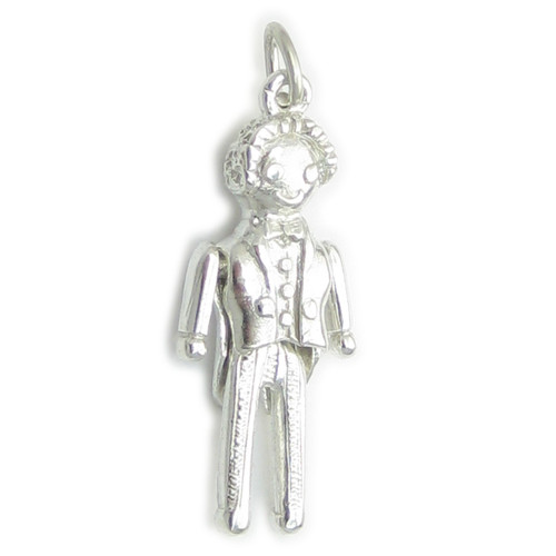 Rag Doll sterling silver charm .925 x 1 Raggy Dolls charms