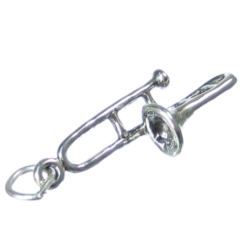 Trombone sterlng silver charm .925 x1 Trombones Music Orchestral charms