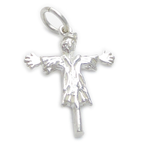 Scarecrow sterling silver charm .925 Scarecrows Scare Crow charms