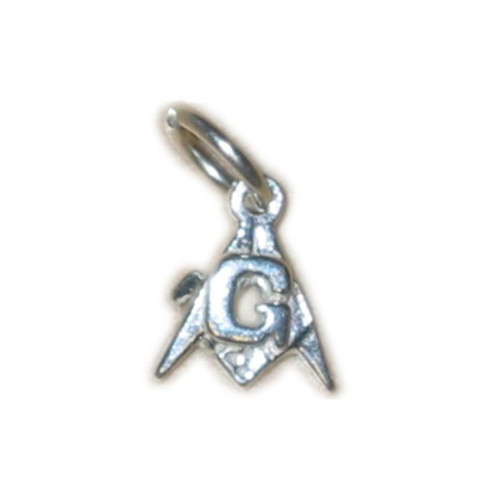 Masonic G TINY sterling silver charm .925 x 1 Freemasons charms