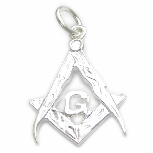 Masonic sterling silver charm .925 x 1 Mason Charms Masons Pendants