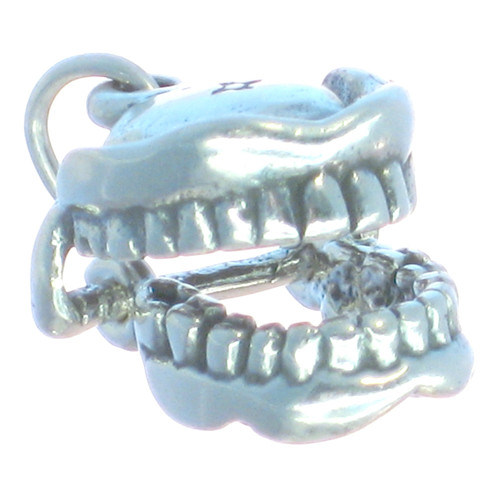 Teeth movable sterling silver charm .925 x 1 Dentist Tooth charms