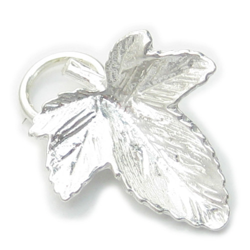 Leaf sterling silver charm .925 Leaves charms