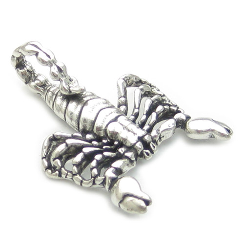 Scorpion sterling silver pendant .925 Scorpio Zodiac Scorpions