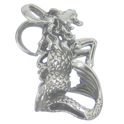 Capricorn large sterling silver pendant .925 Zodiacs Zodiac Goats