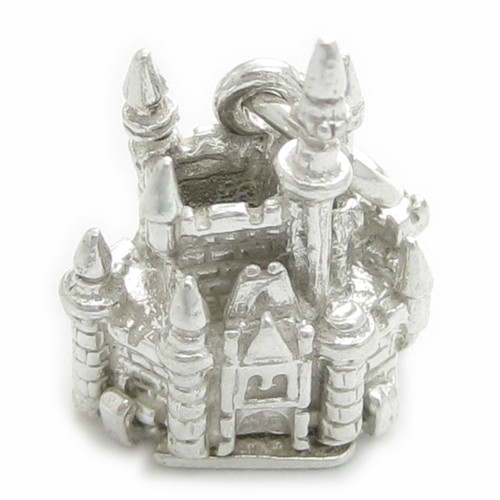 Fairy Castle opening sterling silver charm .925 x1 Princess Castles Charms
