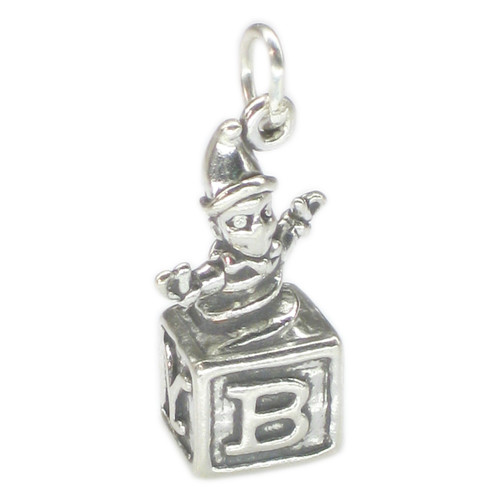Jack in the box sterling silver charm .925 Childs Toys charms