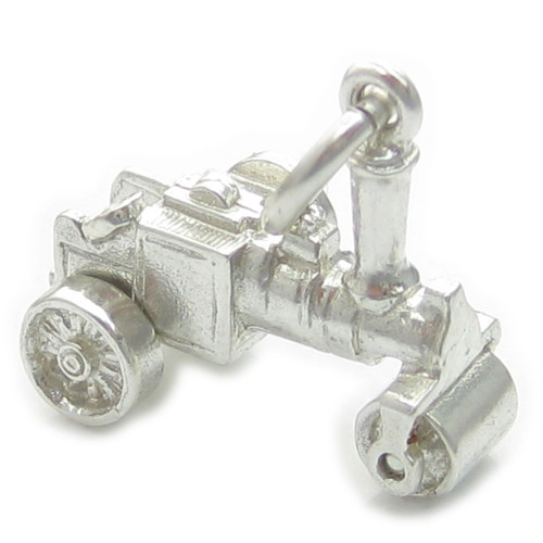 Steam Roller small sterling silver charm .925 Big Vehicle charms