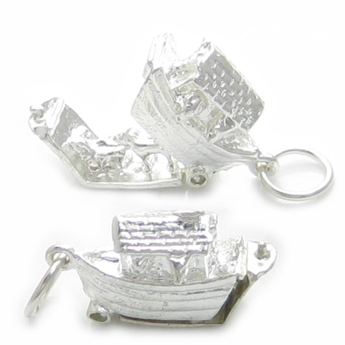 Noahs Ark opening sterling silver charm .925 x 1 Bible Story Charms