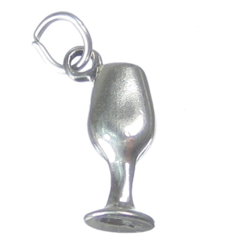 Wine Glass sterling silver charm .925 x1 Glasses Drinking Drinks charms