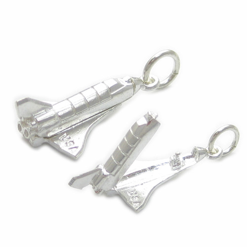 Space Shuttle opening sterling silver charm .925 x 1 Spacecraft charms