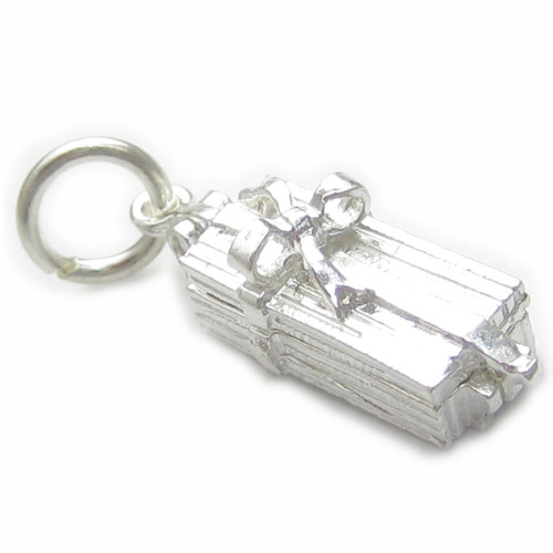 Rose In A Gift Box Opening sterling silver charm .925 x 1 Roses charms